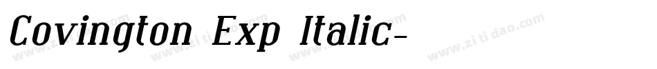 Covington Exp Italic字体转换